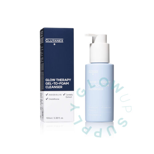 glutanex glow therapy gel to foam cleanser