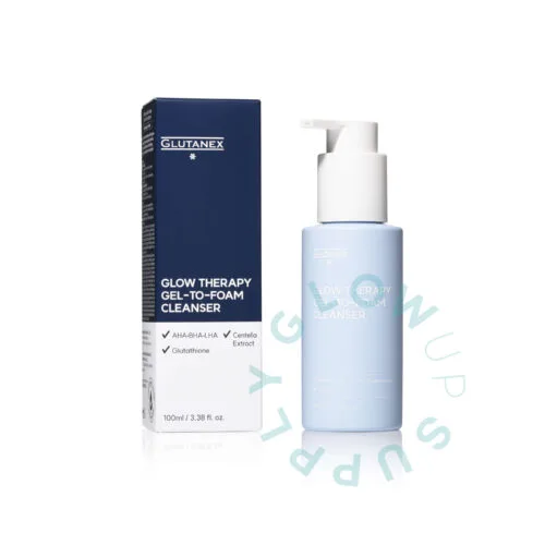 glutanex glow therapy gel to foam cleanser